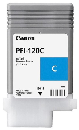 Картридж Canon PFI-120C (cyan), 130 мл для TM-200/205/300/305, купить в Краснодаре