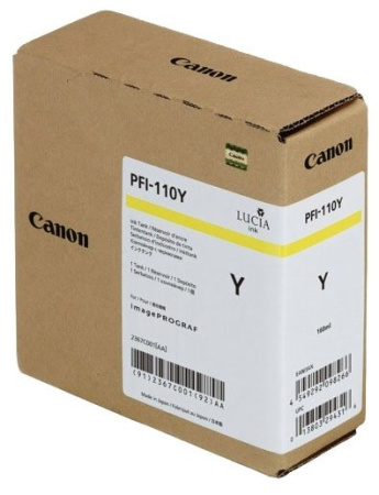 Картридж CANON PFI-110 Y желтый (PFI-110Y), купить в Краснодаре