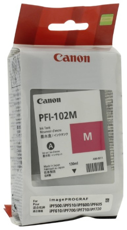 Картридж пурпурный PFI-102M для Canon iPF500/600/610/700/710 (130 ml), купить в Краснодаре