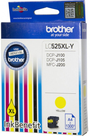 Картридж Brother LC-525XLY для DCPJ100/105/MFCJ200 жёлтый, купить в Краснодаре