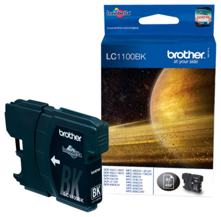 Картридж Brother LC1100BK DCP-385C, DCP-6690CW, MFC-990CW черный (Black), 450 стр. (5% заполнение), купить в Краснодаре