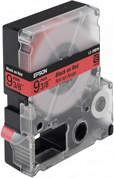 Лента Epson LC-3RBP9 (Цвет ленты - красный; Цвет текста - черный; Тип - пастельная; Ширина - 9 мм; Длина - 9 м)