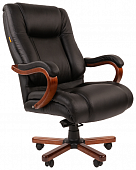 Офисное кресло Chairman 503 Россия кожа, черн.