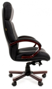 Офисное кресло Chairman 421 Россия кожа черная, купить в Краснодаре