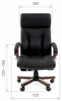 Офисное кресло Chairman 421 Россия кожа черная, купить в Краснодаре