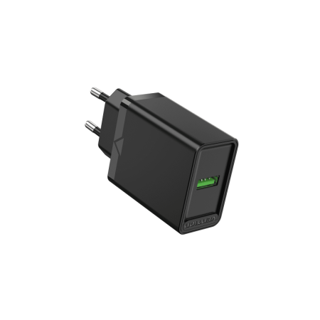 Сетевое зарядное устройство Vention на 1 порт USB A QC 3.0 2.4A  Черный Сетевое зарядное устройство Vention на 1 порт USB A QC 3.0 2.4A (FABB0-EU), купить в Краснодаре