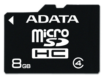 Карта памяти microSDHC ADATA AUSDH8GCL4-R