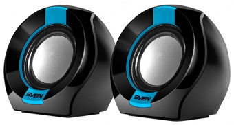 Колонки SVEN 150, чёрный-синий, USB, акустическая система 2.0, мощность 2x2,5 Вт(RMS) Sven SV-013509, купить в Краснодаре