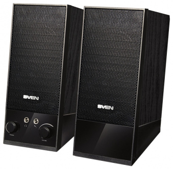 Колонки SVEN SPS-604, чёрный, акустическая система 2.0, мощность 2х2 Вт(RMS) Sven SV-0120604BK, купить в Краснодаре