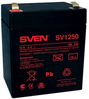 Батарея SVEN SV 1250 (12V 5Ah), купить в Краснодаре
