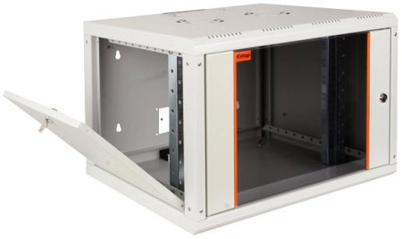 Шкаф настенный PROline 19" 9U 600x560 передняя дверь одностворчатая стекло с металлической рамой слева и справа, цвет серый Estap Шкаф настенный PROline 19" 9U 600x560 передняя дверь одностворчатая стекло с металлической рамой слева и справа, цвет серый, купить в Краснодаре