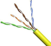 Кабель VCOM UTP 4 пары кат.5е (бухта 305м), желтый p/n:VNC1100-YE, купить в Краснодаре