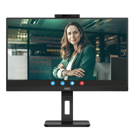 Монитор AOC Q27P3QW 27" 2560x1440, IPS, 75Hz, 50M:1, 350cd, 4ms, 2xHDMI 1.4, DisplayPort 1.2, 4xUSB 3.2, Camera 2.0mp, H. adj 150mm, pivot, Speakers, VESA, 3Y, Black AOC Q27P3QW 27", купить в Краснодаре