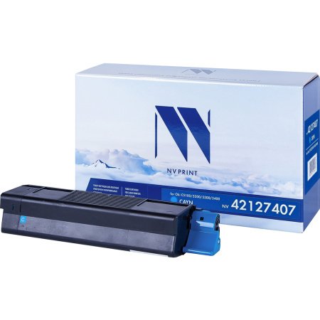 Картридж NVP совместимый Oki C5100/5200/5300/5400 Cyan C5100/5200/5300/5400 42127407, купить в Краснодаре