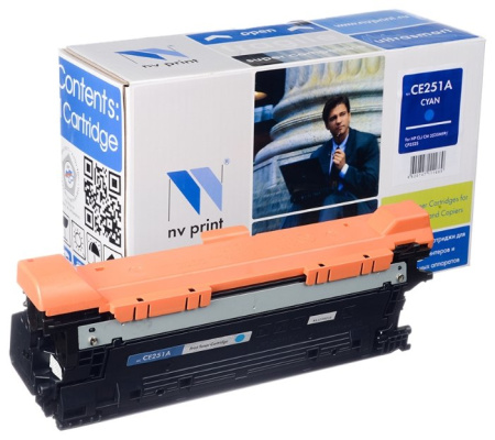Картридж NVP совместимый HP CE251A/Canon 723 Cyan LaserJet Color CP3525/CP3525dn/CP3525n/CP3525x/CM3530/CM3530fs/Canon i-SENSYS LBP7750Cdn, купить в Краснодаре