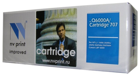 Картридж NVP совместимый Premium HP Q6000A/Canon 707PR Black для LaserJet Color 1600/2600n/2605/2605dn/2605dtn/Canon i-SENSYS LBP-5000/5100, купить в Краснодаре