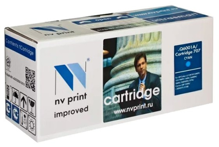 Картридж NVP совместимый Premium HP Q6001A/Canon 707PR Cyan для LaserJet Color 1600/2600n/2605/2605dn/2605dtn/Canon i-SENSYS LBP-5000/5100, купить в Краснодаре