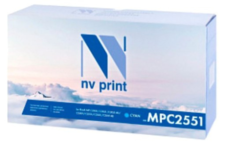 Тонер-картридж NVP совместимый Ricoh Aficio MP C2551 Cyan для MP C2051/C2051AD/C2551/C2551AD, купить в Краснодаре