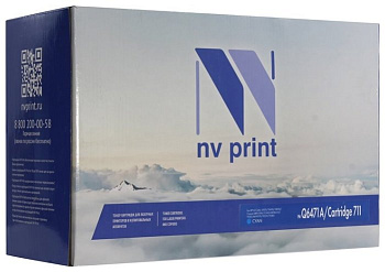 Картридж NVP совместимый HP Q6471A/Canon 711 Cyan LaserJet Color 3505/3505x/3505n/3505dn/3600/3600n/3600dn/3800/3800n/3800dn/3800dnt/Canon LBP-5300/5360/MF-9130/9170/9220Cdn/9280Cdn
