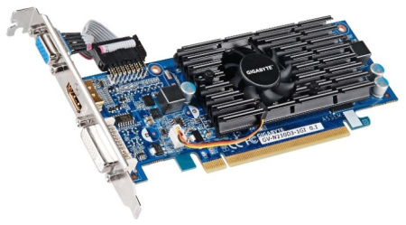 Видеокарта VGA Gigabyte NVIDIA GeForce GT210 590 Mhz, 1Gb GDDR3 1.2Ghz/64 bit, PCI-Ex16, 1xDVI, 1xD-SUB, 1xHDMI, (PS 300W), купить в Краснодаре
