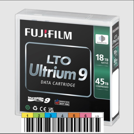 Картридж данных Fujifilm Ultrium LTO9 labeled data cartridge, 45TB BaFe RW, купить в Краснодаре