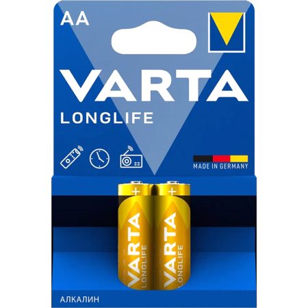 Батарейка AA Varta LONGLIFE LR6 AA (04106101412), купить в Краснодаре