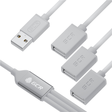 Хаб Greenconnect USB 2.0 Type-AM - 3 x USB 2.0 Type-AF 0.35 m, купить в Краснодаре