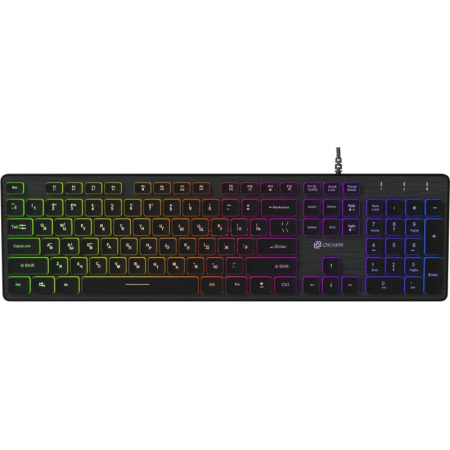 Клавиатура Oklick 550ML черный USB slim Multimedia LED (1061617) Oklick 1061617, купить в Краснодаре