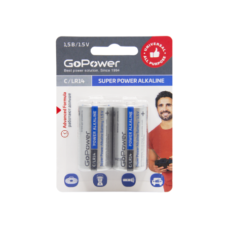 Батарейка Батарейка GoPower LR14 C (00-00017861), купить в Краснодаре