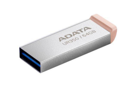 Флеш накопитель 64GB A-DATA UR350, USB 3.2, металл/коричневый, купить в Краснодаре