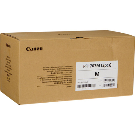 Набор пурпурных картриджей PFI-707 M (3 PCS) для Canon iPF830/840/850 (3 по 700 мл), купить в Краснодаре