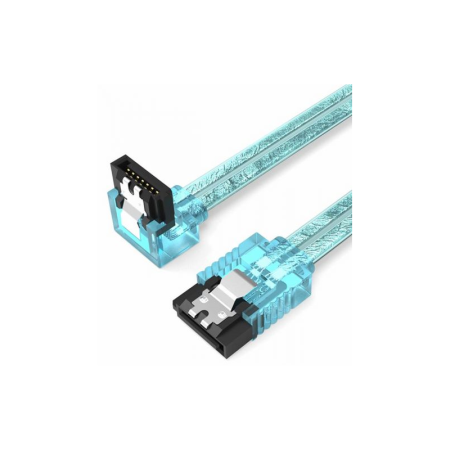 Кабель Vention SATA 3 M/SATA 3 M угол 90 с защелками, голубой - 0.5 м Vention KDDSD, купить в Краснодаре