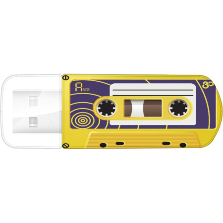 Флеш накопитель 32GB Verbatim Mini Casette Edition, USB 2.0, Yellow, купить в Краснодаре