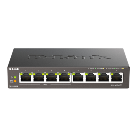 Коммутатор D-Link DGS-1008P/F3A, купить в Краснодаре