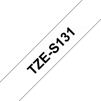 Наклейка ламинированная повышенной адгезии TZ-ES131 (12 мм черн/прозр)