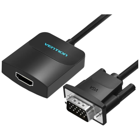 Мультимедиа конвертер Vention VGA + аудио > HDMI, гибкий, черный Мультимедиа конвертер Vention VGA M/HDMI F/mini Jack 3.5 mm F/micro USB 2.0 Type-B F (ACNBB), купить в Краснодаре