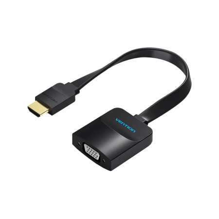 Мультимедиа конвертер Vention HDMI > VGA + аудио, гибкий, плоский Мультимедиа конвертер Vention HDMI 19М/VGA F/mini Jack 3.5 mm F/micro USB 2.0 Type B F (ACKBB), купить в Краснодаре
