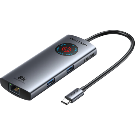 Мультифункциональный хаб Vention USB-C 6 в 1 HDMI 8K Vention TQZHB, купить в Краснодаре
