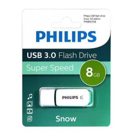 Флеш накопитель 8GB PHILIPS SNOW3.0 8GB, USB 3.0, купить в Краснодаре