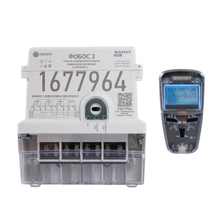 Cчетчик электрической энергии трехфазный ФОБОС 3 230В 5(100)А IQOG(4)LS-C (наружной установки, "Сплит" в комплекте с выносным дисплеем), купить в Краснодаре