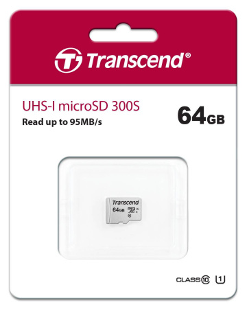 Флеш карта microSD 64GB Transcend microSDXC Class 10 UHS-I U1, (без адаптера), TLC, купить в Краснодаре