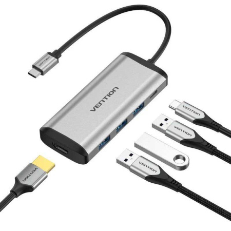 Мультифункциональный хаб Vention USB Type C 5 в 1 Vention CNBHB, купить в Краснодаре