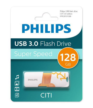 Флеш накопитель 128GB PHILIPS CITI3.0 128GB, USB 3.0, купить в Краснодаре