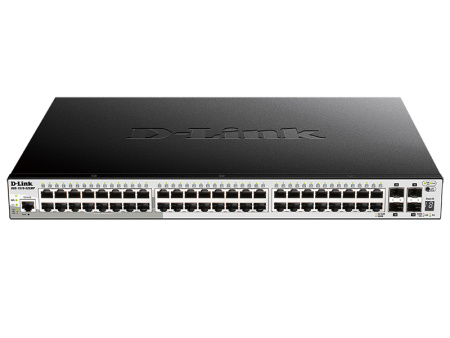 Коммутатор D-Link DGS-1510-52XMP/A1A 48G 4SFP+ 48PoE 370W настраиваемый, купить в Краснодаре