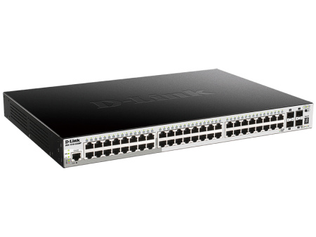 Коммутатор D-Link DGS-1510-52XMP/A1A 48G 4SFP+ 48PoE 370W настраиваемый, купить в Краснодаре