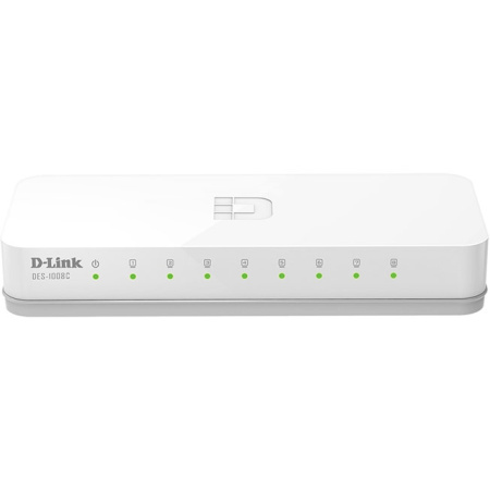 Коммутатор D-Link Switch DES-1008C/A1A 8 ports Switch Ethernet 10/100 Mbps, купить в Краснодаре