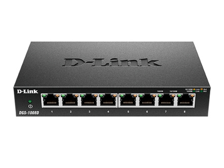 Коммутатор D-Link DGS-1008D/J3A 8G, купить в Краснодаре
