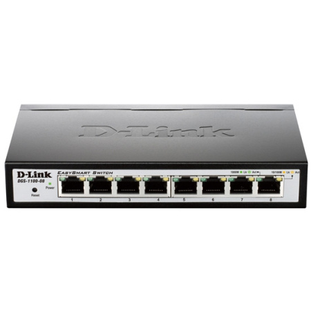 Коммутатор D-Link Switch DGS-1100-08/A1A 8 ports Switch Ethernet 10/100/1000 Mbps, купить в Краснодаре