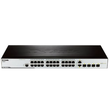 Управляемый коммутатор D-Link DES-3200-28/C1A 24-port Switch 10/100Mbps/4 Combo 1000 Mbps/SFP/19", купить в Краснодаре