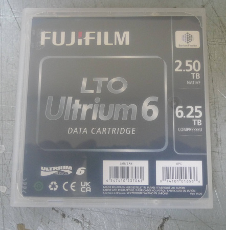 Картридж данных Fujifilm Ultrium LTO6 labeled data cartridge, 6.25TB BaFe RW, купить в Краснодаре
